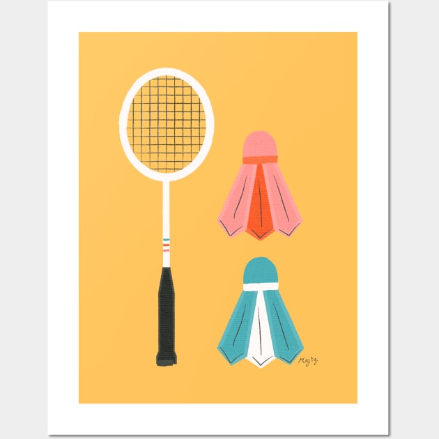 Badminton Wall Art by MegDig Design